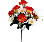 Штучні квіти букет троянди атласні з ромашками, 53см 7149 зображення 1