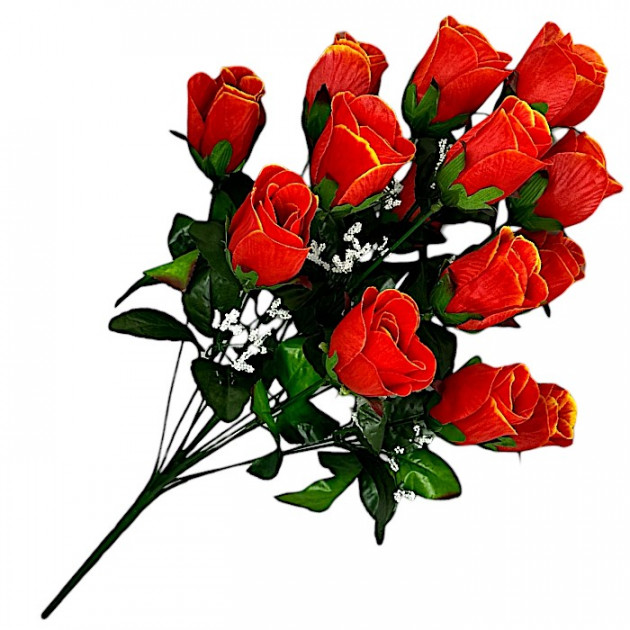 Искусственные цветы букет бутон розы Кашка, 57см  7156 изображение 4461