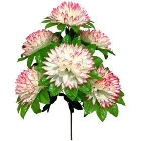 Искусственные цветы букет хризантемы с воротником, 68см  1023 изображение 4285