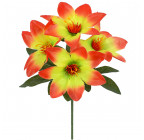 Искусственные цветы букет бордюрный атласный лилия крупная, 21см  6049 изображение 1