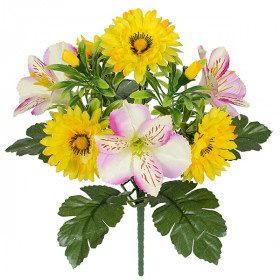 Искусственные цветы букет астры с бутончиками и орхидеями, 30см  390 изображение 2553
