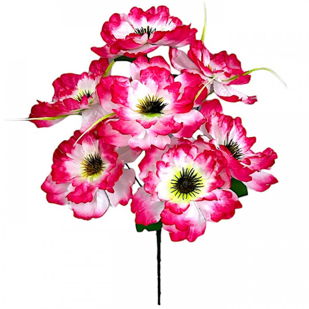 Штучні квіти букет піони атлас, 47см 0198 зображення 4571