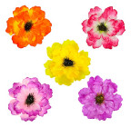 Штучні квіти букет піони атлас, 47см 0198 зображення 2