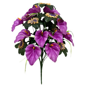 Искусственные цветы букет калл с ромашками, 60см 0179/Р изображение 4279
