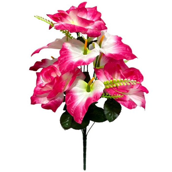 Искусственные цветы букет роз с каллами, 52 см 0177/Р изображение 2