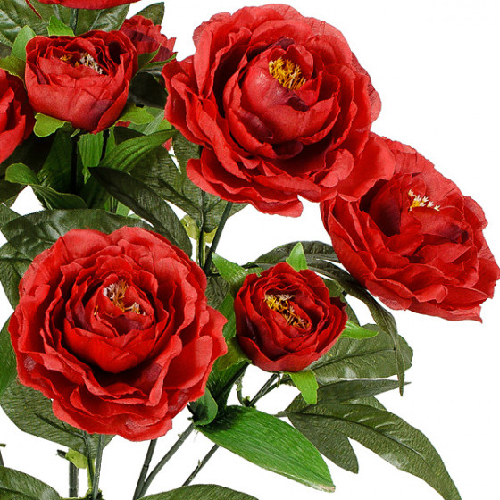 Искусственные цветы букет пионов , 58см  7078 изображение 4