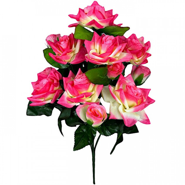 Искусственные цветы букет роза Парадная, 61см  7079 изображение 3449