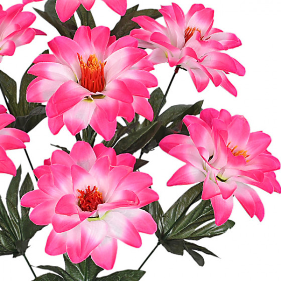 Искусственные цветы букет хризантемы набитые, 59см  7087 изображение 4