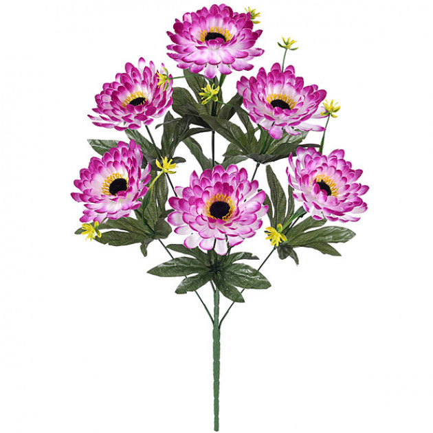Искусственные цветы букет астры с бархатной тычинкой, 53см  7088 изображение 3839