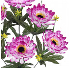Штучні квіти букет айстри з оксамитовою тичинкою, 53см 7088 зображення 2