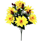 Штучні квіти букет хризантем з калиною, 59см 7090 зображення 4