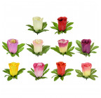 Искусственные цветы букет роза стаканчик в юбке, 60см  7091 изображение 3