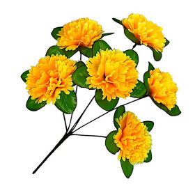 Искусственные цветы букет гвоздики 6-ка, 36см  6089 изображение 4444