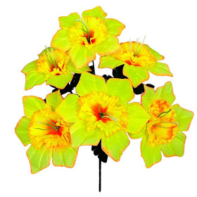Искусственные цветы букет нарцисс объемный, 38см  6096 изображение 4447