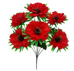 Искусственные цветы букет маки кружевные, 48см  6103 изображение 1