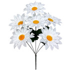 Штучні квіти букет ромашки білі високі, 50см 6108 зображення 1