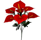 Искусственные цветы букет каллы Бархатный сезон, 55см  6109 изображение 1