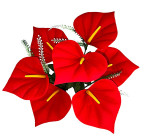 Искусственные цветы букет каллы Бархатный сезон, 55см  6109 изображение 2