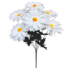 Искусственные цветы букет ромашки белые, 53см  6111 изображение 4613