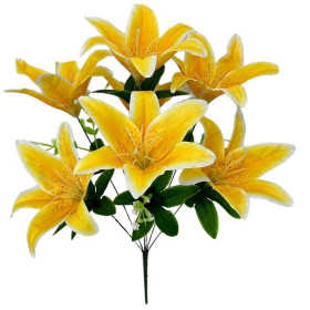 Штучні квіти букет лілії Імператорські, 60см 6117 зображення 4326
