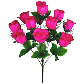 Искусственные цветы букет бутоны роз Атлас, 55см  6120 изображение 4617