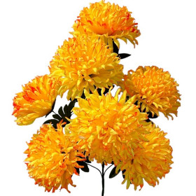 Искусственные цветы букет хризантемы гигант Солнце, 82см  6123 изображение 4328