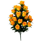 Искусственные цветы букет 22 атласных бутона роз, 70см  6125 изображение 1