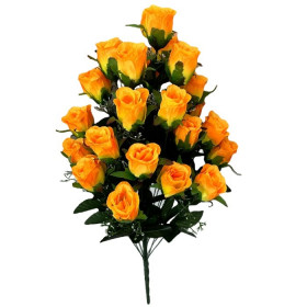 Искусственные цветы букет 22 атласных бутона роз, 70см  6125 изображение 4329