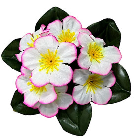 Искусственные цветы букет фиалка заливка 7-ка , 24см  7112 изображение 4355