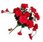 Искусственные цветы букет гвоздики декоративные, 50см  8083 изображение 1