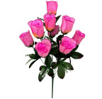 Штучні квіти букет бутони троянд Дев'ятка, 58см 8087 зображення 1
