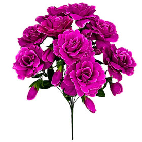 Штучні квіти букет троянди Зефір, 55см 8091 зображення 4475