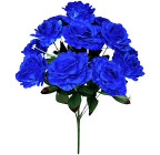 Штучні квіти букет роза-камелія, 58см 8093 зображення 1