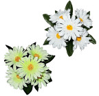 Штучні квіти букет ромашки бордюрні, 18см 8200 зображення 2