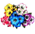Искусственные цветы букет васильки бордюрные цветные, 19см  8201 изображение 2