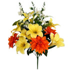 Штучні квіти букет микс хризантемы, лилии, альстромерии, 70см 331 зображення 1