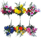 Штучні квіти букет микс хризантемы, лилии, альстромерии, 70см 331 зображення 2