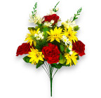Штучні квіти букет мікс троянди, айстри, альстромерії, 65см 332 зображення 2