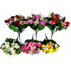 Искусственные цветы букет микс розы, лилии, альстромерии, 56см  336 изображение 4