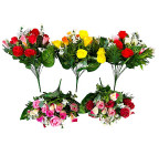 Искусственные цветы букет микс розы, каллы, мелкоцвет, 56см  337 изображение 3
