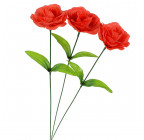 Роза красная на ножке, 40см  Р-6 изображение 1