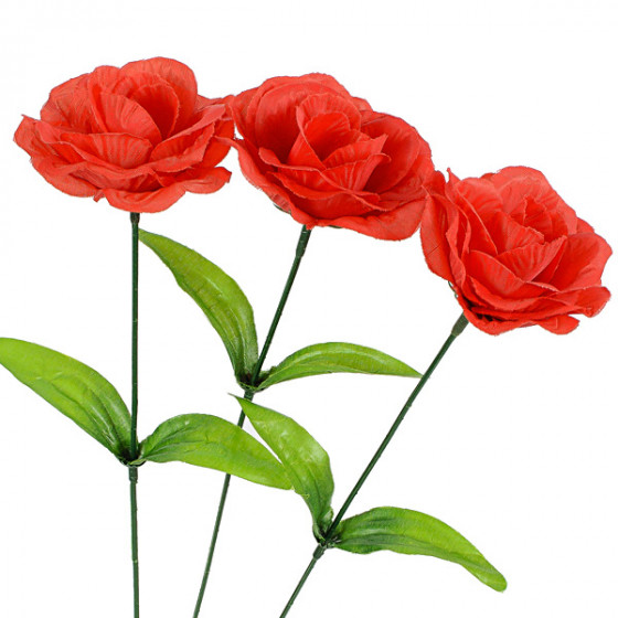 Роза красная на ножке, 40см  Р-6 изображение 4