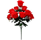 Искусственные цветы букет роз в бутонах, 56см  0202 изображение 1