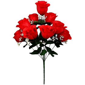 Штучні квіти букет троянд в бутонах, 56см 0202 зображення 4584