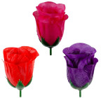 Искусственные цветы букет роз в бутонах, 56см  0202 изображение 2