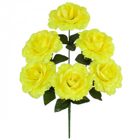 Искусственные цветы букет из атласных  роз 6-ка, 44см 963/Р изображение 4560