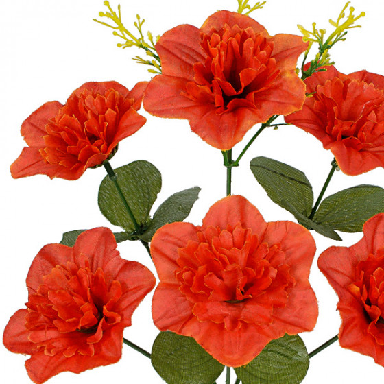 Искусственные цветы букет гвоздики Милка, 32см  7043 изображение 4
