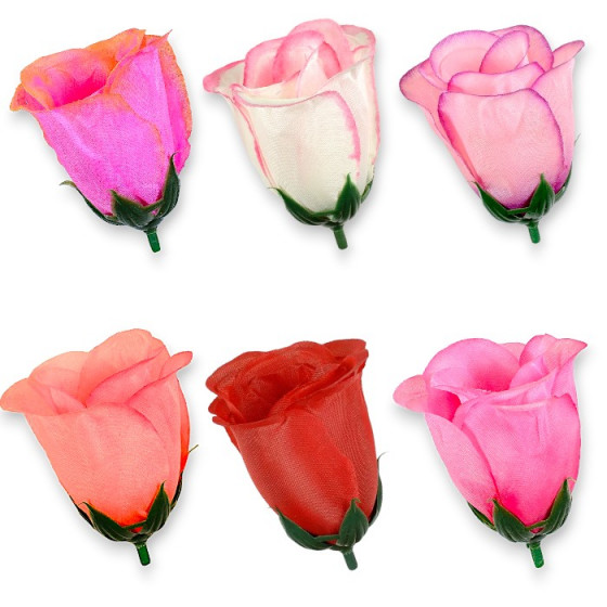 Искусственные цветы букет бутонов роз 8-ка, 48см  0190 изображение 3