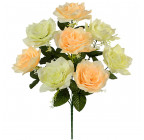 Искусственные цветы букет куст розы крупный, 55см  207 изображение 1