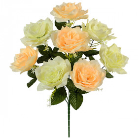 Искусственные цветы букет куст розы крупный, 55см  207 изображение 83